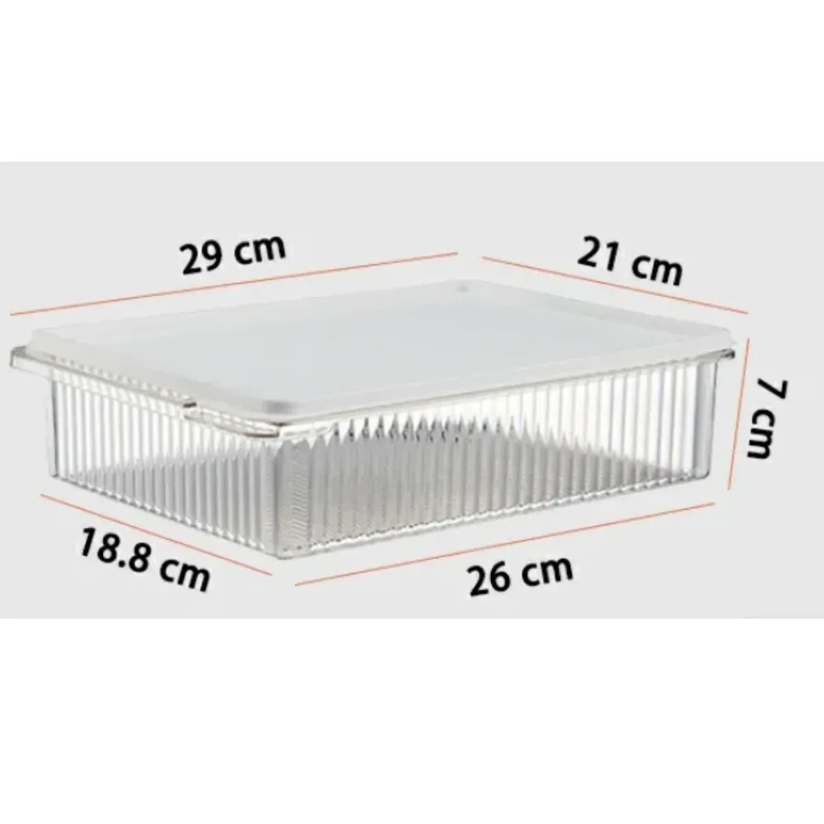Zomo Sunty stackable fridge organizer bin ideal for storing fruits, vegetables, snacks, drinks, and pantry items