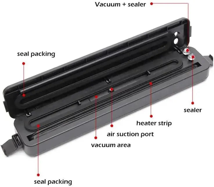 Zomo upgraded automatic food vacuum sealer ideal for sealing meat, vegetables, fruits, snacks, and meal prep containers